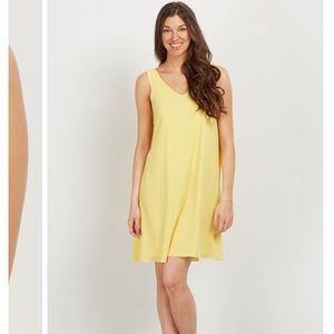 Chiffon yellow maternity dress